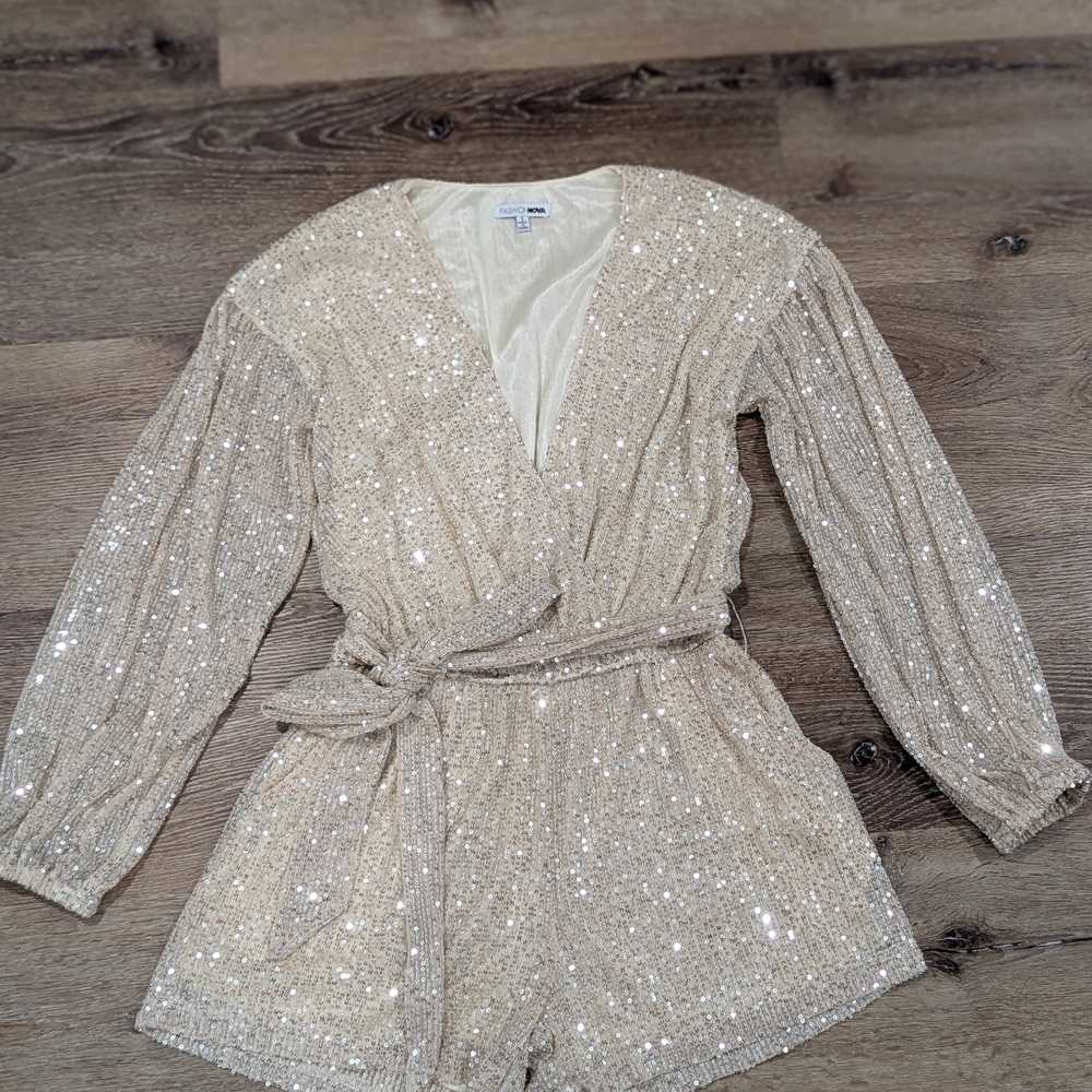 Fashion Nova Cream Satin Top